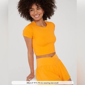 OFFLINE Aerie Sidewalk Seamless Cropped T-Shirt/ 
Real Me Crossover Flowy Short